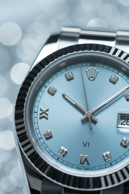 BlueGlow Women's Stainless Steel Quartz Watch – Fashion & Business, Blue Dial, Mineral Glass
